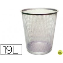 PAPELERA METALICA Q-CONNECT GRIS REJILLA 295X345MM