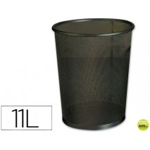 PAPELERA METALICA Q-CONNECT NEGRA - REJILLA- 205X210X150MM