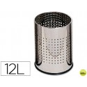 PAPELERA METALICA GY9903 PERFORADA CROMADA -250X325 MM