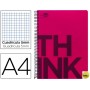 BLOC ESPIRAL LIDERPAPEL A4 MICRO THINK TAPA POLIPROPILENO 160H 70G CUADRO 5MM 5 BANDAS 4 TALADROS. R
