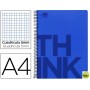 BLOC ESPIRAL LIDERPAPEL A4 MICRO THINK TAPA POLIPROPILENO 160H 70G CUADRO 5MM 5 BANDAS 4 TALADROS. A