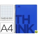 BLOC ESPIRAL LIDERPAPEL A4 MICRO THINK TAPA POLIPROPILENO 160H 70G CUADRO 5MM 5 BANDAS 4 TALADROS. A