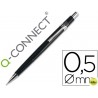PORTAMINAS Q-CONNECT 0,5 MM -CON TRES MINAS CUERPO NEGRO CLIP METALICO