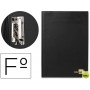 CARPETA LIDERPAPEL MINICLIP LATERAL FOLIO PLASTICO NEGRO