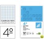 RECAMBIO LIDERPAPEL CUARTO 100 HOJAS 60G/M2 CUADRO 4MM CON MARGEN 6 TALADROS