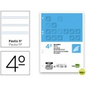 RECAMBIO LIDERPAPEL CUARTO 100 HOJAS 60G/M2 PAUTA 5Ë 2.5MM CON MARGEN 6 TALADROS