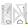 JUEGO ESCUADRA CARTABON MOR 20CM REGLA 30 CM Y SEMICIRCULO10 CM PLASTICO CRISTAL -EN PETACA