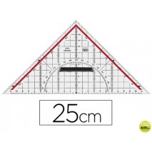 ESCUADRA MOR GEOMETRIA 25 CM PLASTICO CRISTAL