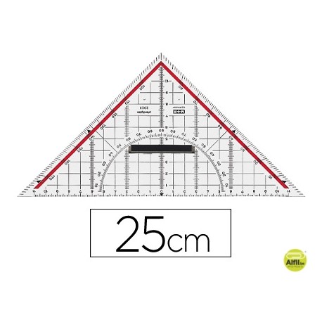 ESCUADRA MOR GEOMETRIA 25 CM PLASTICO CRISTAL