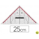 ESCUADRA MOR GEOMETRIA 25 CM PLASTICO CRISTAL