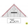 ESCUADRA MOR GEOMETRIA 25 CM PLASTICO CRISTAL
