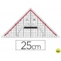 ESCUADRA MOR GEOMETRIA 25 CM PLASTICO CRISTAL