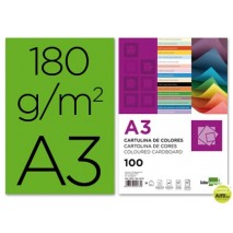 CARTULINA LIDERPAPEL A3 180G/M2 VERDE