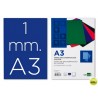 TAPA ENCUADERNACION LIDERPAPEL CARTON A3 1MM AZUL