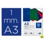 TAPA ENCUADERNACION LIDERPAPEL CARTON A3 1MM AZUL