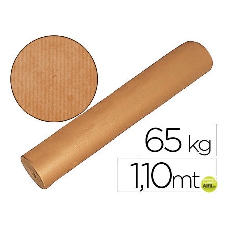 PAPEL KRAFT MARRON BOBINA -1,10 MT DE ALTURA 60/65 KG