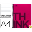 BLOC ESPIRAL LIDERPAPEL A4 MICRO THINK TAPA POLIPROPILENO 160H 70G HORIZONTAL 5 BANDAS 4 TALADROS. R
