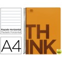 BLOC ESPIRAL LIDERPAPEL A4 MICRO THINK TAPA POLIPROPILENO 160H 70G HORIZONTAL 5 BANDAS 4 TALADROS. N