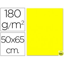 CARTULINA LIDERPAPEL 50X65 CM 180G/M2 AMARILLO LIMON