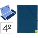 CARPETA GOMAS SOLAPAS PLASTICOSARO CUARTO AZUL