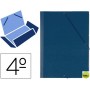 CARPETA GOMAS SOLAPAS PLASTICOSARO CUARTO AZUL