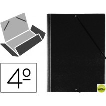 CARPETA GOMAS SOLAPAS PLASTICOSARO CUARTO NEGRO