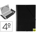 CARPETA GOMAS SOLAPAS PLASTICOSARO CUARTO NEGRO