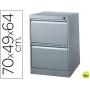 FICHERO CAJONES DE SUELO METALICO DE 2 CAJONES 70CM ALTO,64CM PROF,49CM ANCHOCOLOR GRIS N.1375