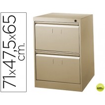 FICHERO CAJONES DE SUELO METALICO DE 2 CAJONES 71CM ALTO,65CM PROF,47,5 ANCHOCOLOR BEIGE N.34