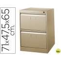 FICHERO CAJONES DE SUELO METALICO DE 2 CAJONES 71CM ALTO,65CM PROF,47,5 ANCHOCOLOR BEIGE N.34