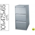 FICHERO CAJONES DE SUELO METALICO DE 3 CAJONES 101 ALTO,65 PROF. 47,5 ANCHO COLOR GRIS N.1375