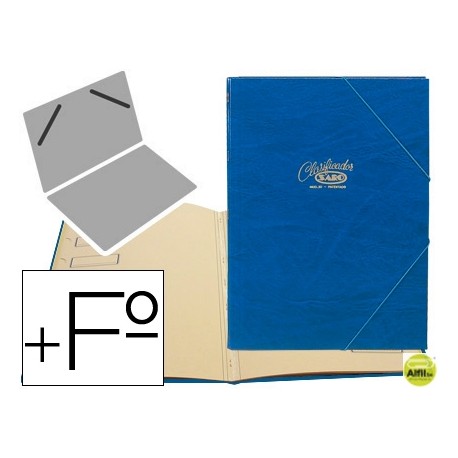 CARPETA CLASIFICADOR SARO FOLIO PROLONGADO COLOR AZUL