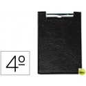 CARPETA SARO CON PINZA CUARTO PLASTICO NEGRO