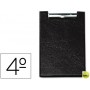 CARPETA SARO CON PINZA CUARTO PLASTICO NEGRO
