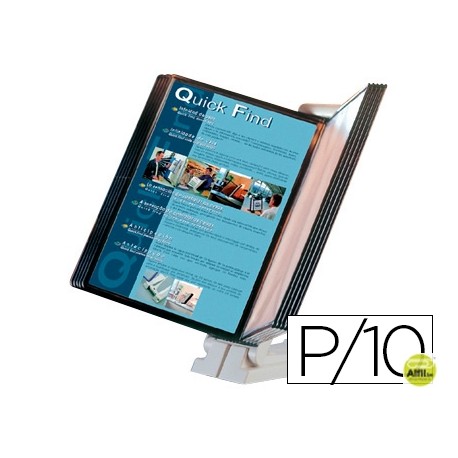 PORTACATALOGOS SOBREMESA -QUICK FIND NEGRO 10 FUNDAS