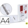 CARPETA CANGURO 2 ANILLAS MIXTAS 16MM LIDERPAPEL A4 PLASTICO BLANCA
