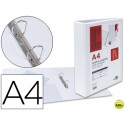 CARPETA CANGURO 2 ANILLAS MIXTAS 40MM LIDERPAPEL A4 PLASTICO BLANCA