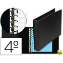 CARPETA MULTIFIN ALFA 3002-M 11 ANILLAS 25 MM PLASTICO CUARTO NEGRO