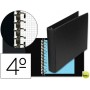 CARPETA MULTIFIN ALFA 3002-M 11 ANILLAS 25 MM PLASTICO CUARTO NEGRO