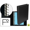 CARPETA MULTIFIN ALFA 3005-G 16 ANILLAS 40 MM PLASTICO FOLIO NEGRO