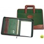 CARTERA PORTADOCUMENTOS 35-921VERDE/MARRON 360X285MM CON ASA4 ANILLAS 40 MM CREMALLERA -CON DEPARTAM