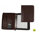 CARPETA PORTAFOLIOS 45-848 MARRON 260X355 MM CREMALLERA 4 ANILLAS 40 MM CALCULADORA CON BOLSA PARA M