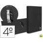 CARPETA LIDERPAPEL 2 ANILLAS 25 MM PLASTICO CUARTO NEGRA
