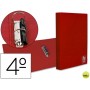 CARPETA LIDERPAPEL 2 ANILLAS 25 MM PLASTICO CUARTO ROJA