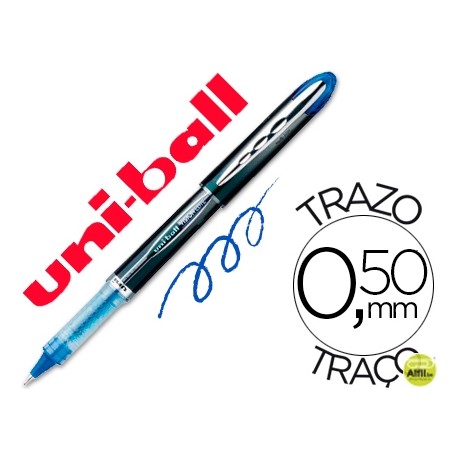 ROTULADOR UNI-BALL ROLLER UB-205 VISION AZUL 0,5 MM -UNIDAD