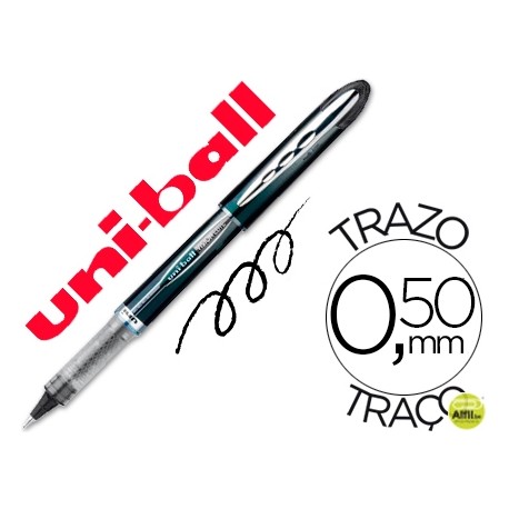 ROTULADOR UNI-BALL ROLLER UB-205 VISION NEGRO 0,5 MM -UNIDAD