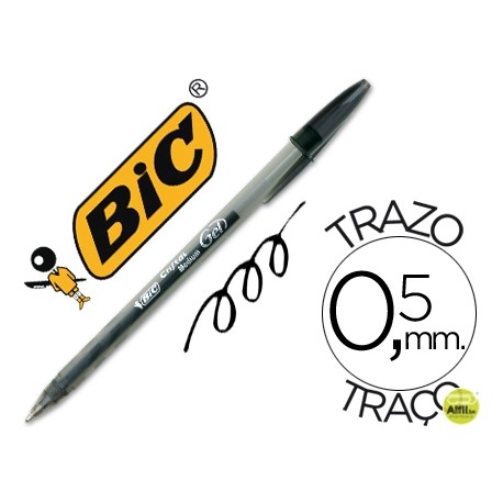 BOLIGRAFO BIC CRISTAL GEL NEGRO UNIDAD