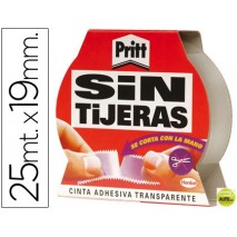 CINTA ADHESIVA PRITT SIN TIJERAS 25X19MM UNIDAD