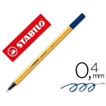 ROTULADOR STABILO PUNTA DE FIBRA POINT 88 AZUL OSCURO 0,4 MM