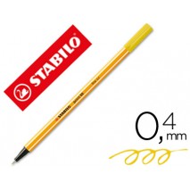 ROTULADOR STABILO PUNTA DE FIBRA POINT 88 AMARILLO 0,4 MM